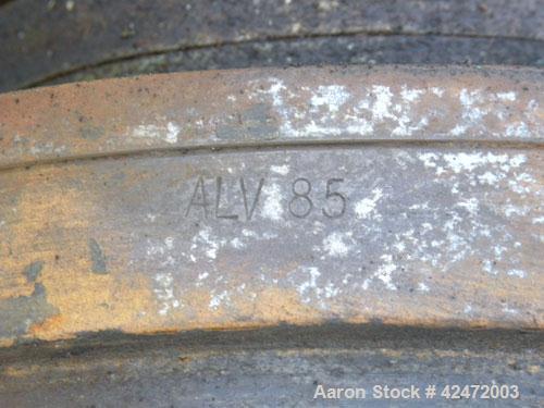 Used Alfa Laval FPNX-418B-31 Solid Bowl Decanter Centrifuge, 316 stainless steel construction (product contact areas), maximum bowl speed 3250 rpm, double row of lined cake discharge ports, 110 mm si...