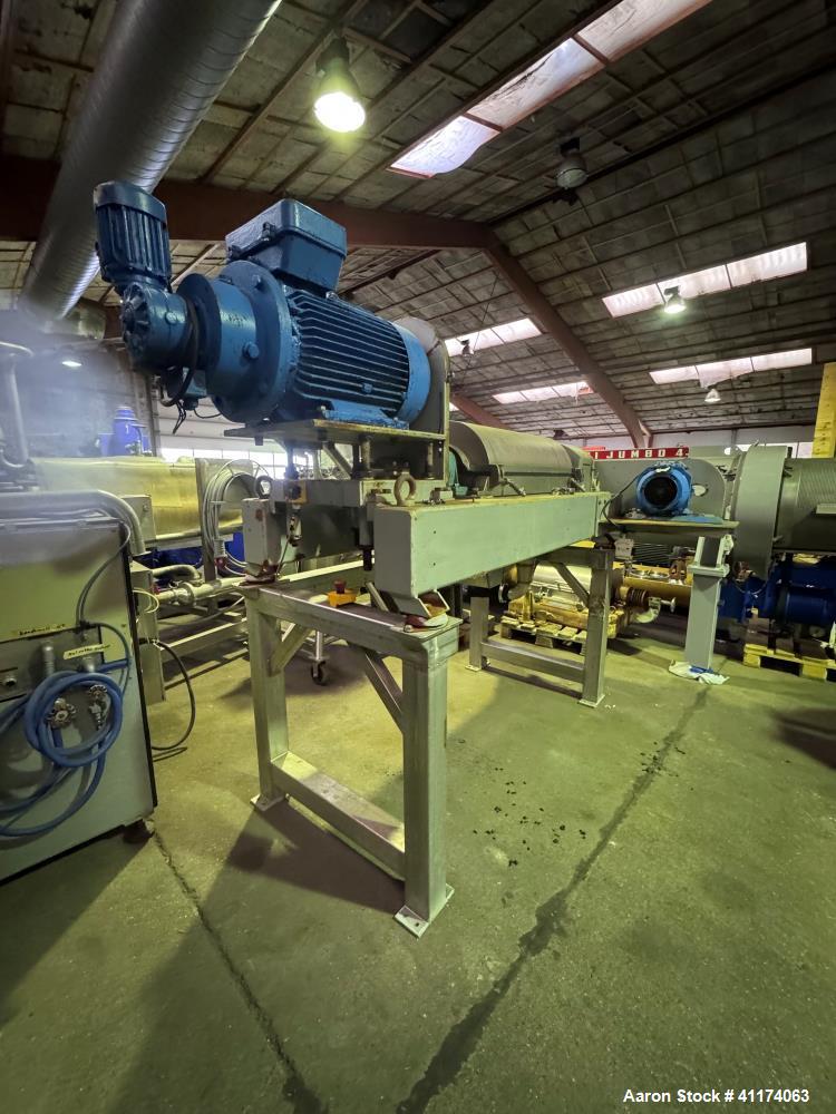 Used – Alfa Laval MRNX 414B-31G Solid Bowl Decanter Centrifuge – 316 SS, Food-Grade