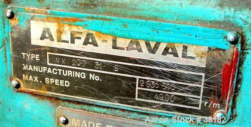 Used Stainless Steel Alfa-Laval NX-207 Decanter Centrifuge