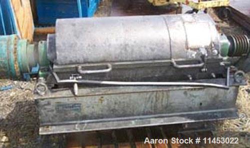 Unused-Used: Alfa Laval NX-314B-31G solid bowl decanter centrifuge. 316 stainless steel construction on product contact areas. Max bowl speed 3250 rpm, 110 mm conveyor, double row of cake discharge p...