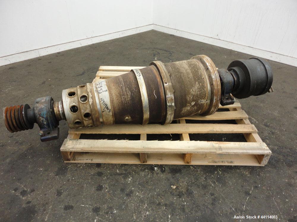 Used Alfa Laval NX-314 Solid Bowl Decanter Centrifuge Rotating Assembly. 316 Stainless steel construction product contact areas. Maximum bowl speed 3250 rpm, 110mm single lead conveyor with welded ha...