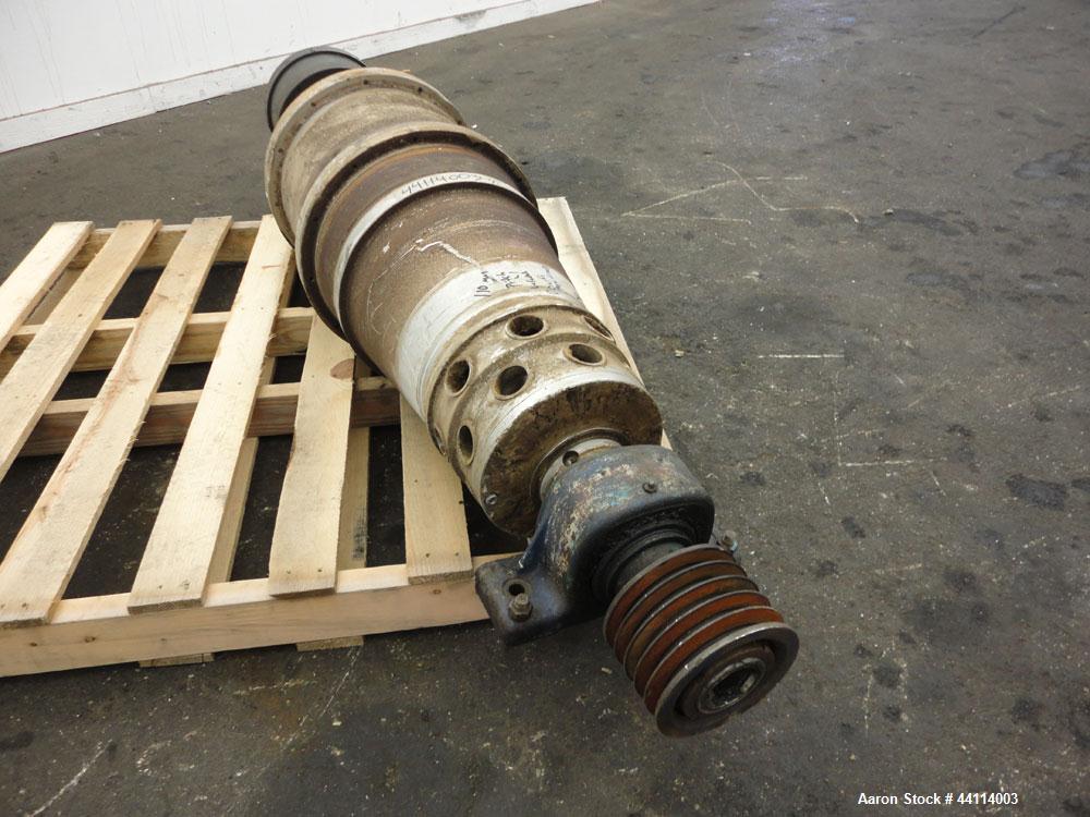 Used Alfa Laval NX-314 Solid Bowl Decanter Centrifuge Rotating Assembly. 316 Stainless steel construction product contact areas. Maximum bowl speed 3250 rpm, 110mm single lead conveyor with welded ha...