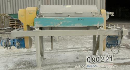 USED: Alfa Laval NX-418-B11G (2/3 phase) solid bowl decanter centrifuge. 316 stainless steel construction on product contact areas, max speed 4000 rpm, approximate 3" single lead conveyor with welded...