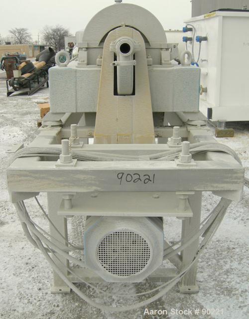 USED: Alfa Laval NX-418-B11G (2/3 phase) solid bowl decanter centrifuge. 316 stainless steel construction on product contact areas, max speed 4000 rpm, approximate 3" single lead conveyor with welded...