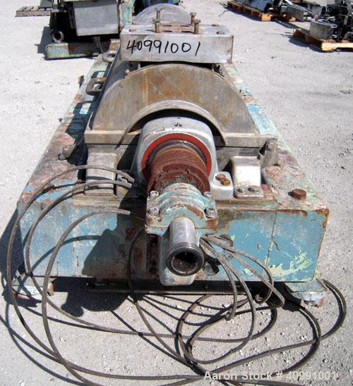 Used Alfa Laval NX-418B-31G Solid Bowl Decanter Centrifuge. 316 stainless steel construction on product contact areas, max bowl speed 4000 rpm. 70 mm single lead Esjberg conveyor with welded hardfaci...