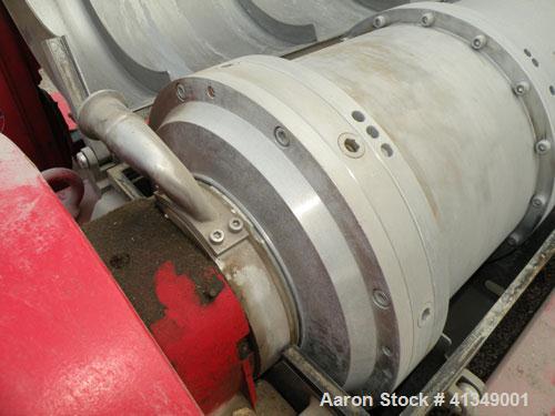 Used Alfa Laval NX-418S-31G Solid Bowl Decanter Centrifuge, 2 phase or 3 phase separation design (presently has plugs in the 3rd phase ports, just requires screw-in 3rd phase regulating tubes), 316 s...