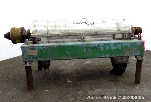 Used Stainless Steel Alfa Laval Solid Bowl Decanter Centrifuge, Model NX-418