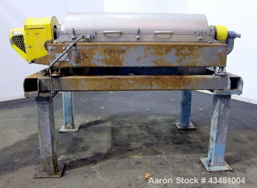 Used Stainless Steel Alfa Laval Solid Bowl Decanter Centrifuge, NX-418 