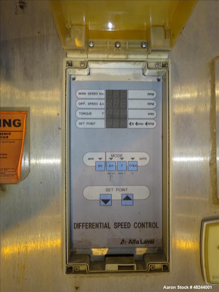 Used Alfa Laval NX-438B-31G Solid Bowl Decanter Centrifuge