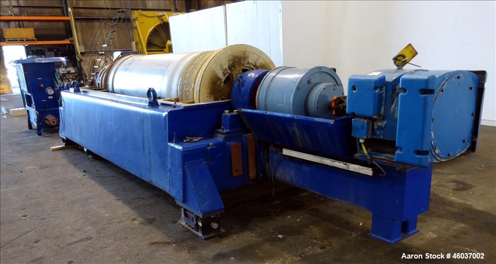 Used Alfa Laval Sharples NX-7050 (same as a PM-75000) Super-D-Canter Centrifuge (dry solids design). 316/317 Stainless steel/ 2205 duplex construction (product contact areas). Maximum bowl speed 2700...