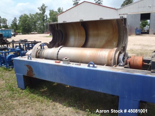 Used Alfa Laval NX-934 (3 phase) Solid Bowl Decanter Centrifuge.  Stainless steel construction (product contact areas), max bowl speed 3250 rpm, three phase separation (liquid/liquid/solids) design, ...