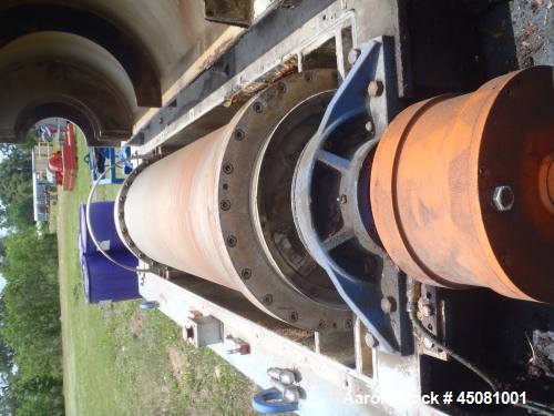 Used Alfa Laval NX-934 (3 phase) Solid Bowl Decanter Centrifuge.  Stainless steel construction (product contact areas), max bowl speed 3250 rpm, three phase separation (liquid/liquid/solids) design, ...