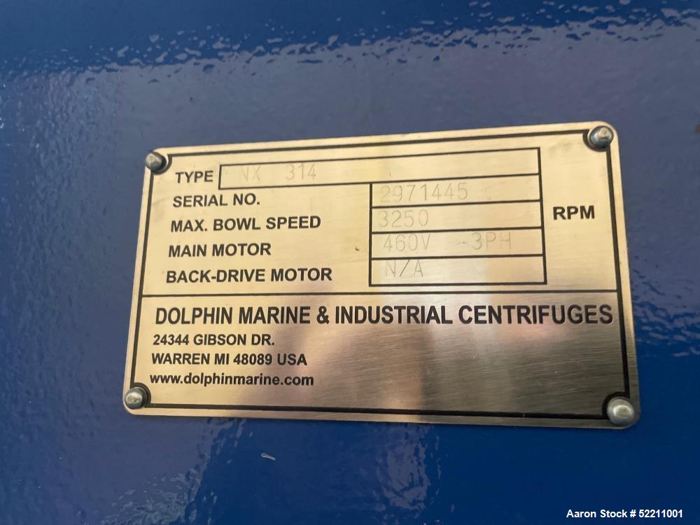 Used- Alfa Laval NX-314 Solid Bowl Decanter Centrifuge