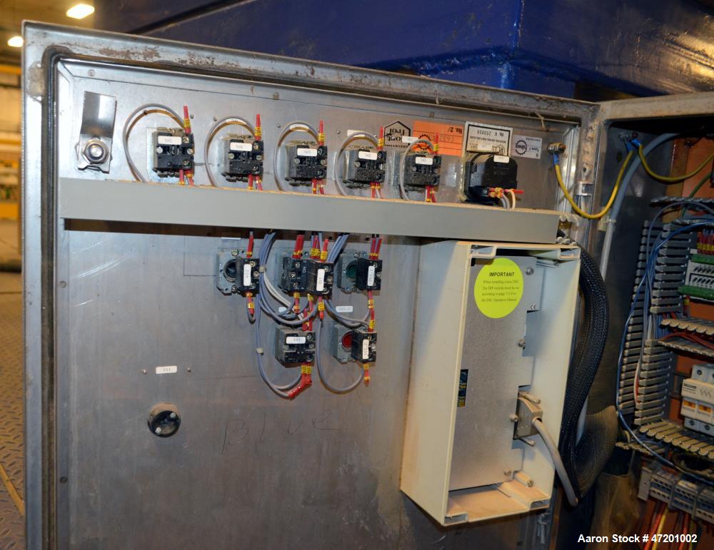 Used Alfa Laval NX 414 Decanter Centrifuge. 316 Stainless steel product contact areas. Maximum bowl speed 4000 rpm, approximate 110mm single lead conveyor, single row of lined cake discharge ports, 2...