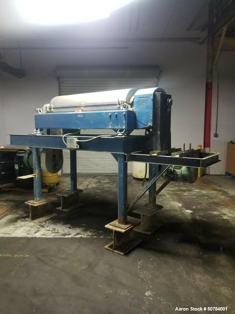 Used Alfa Laval Stainless Steel Horizontal Solid Bowl Decanter Centrifuge