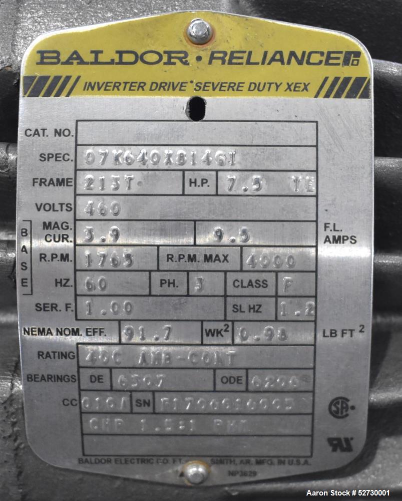 Used- Alfa Laval P1-305 Solid Bowl Decanter Centrifuge. 304 Stainless Steel contract areas. Maximum solids density 1.3 kg/dm...