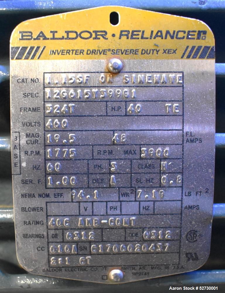 Used- Alfa Laval P1-305 Solid Bowl Decanter Centrifuge. 304 Stainless Steel contract areas. Maximum solids density 1.3 kg/dm...