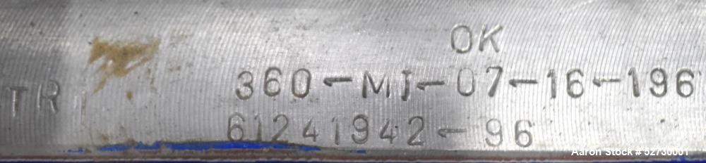 Used Alfa Laval P1-305 Solid Bowl Decanter Centrifuge. 304 Stainless Steel contract areas. Maximum solids density 1.3 kg/dm3. Maximum bowl speed 4200 rpm. Feed temperature 32 to 212 degrees F. Approx...