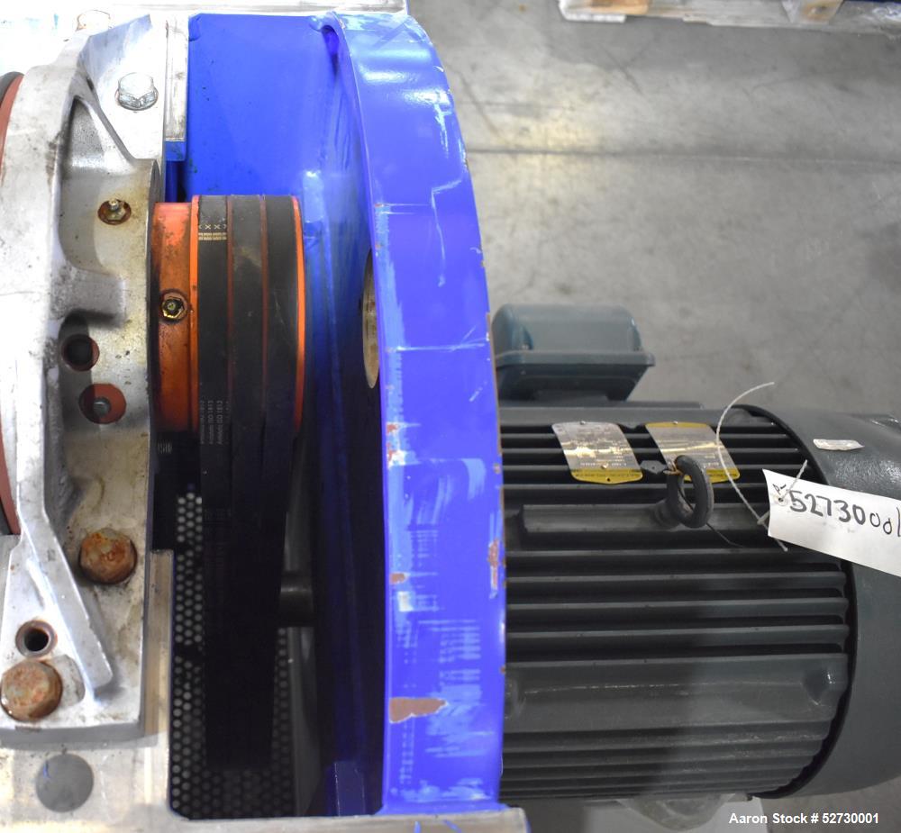 Used Alfa Laval P1-305 Solid Bowl Decanter Centrifuge. 304 Stainless Steel contract areas. Maximum solids density 1.3 kg/dm3. Maximum bowl speed 4200 rpm. Feed temperature 32 to 212 degrees F. Approx...