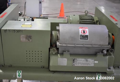 Used-Alfa Laval / Sharples / Pennwalt P-660 Solid Bowl Decanter Centrifuge