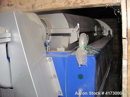 Unused-Alfa Laval PONX-418 Solid Bowl Decanter Centrifuge. Stainless steel construction (product contact areas), max bowl speed 4000 rpm, single lead conveyor, lined solids discharge ports, liquid pl...