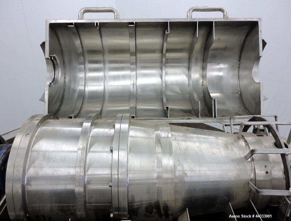 Used Alfa Laval NX-314 B-11 Solid Bowl Decanter Centrifuge. 316 Stainless steel product contact areas. Maximum bowl speed 3250 rpm, 70mm double lead conveyor, single row cake lined discharge ports, g...
