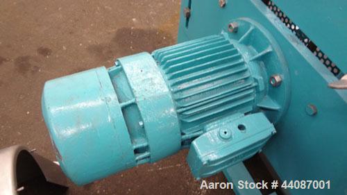 Used Alfa Laval UVNX-314B-11G Solid Bowl Decanter Centrifuge. 316 Stainless steel (product contact areas). approximate 70mm double lead conveyor, maximum bowl speed 3250 rpm, base, single row of line...