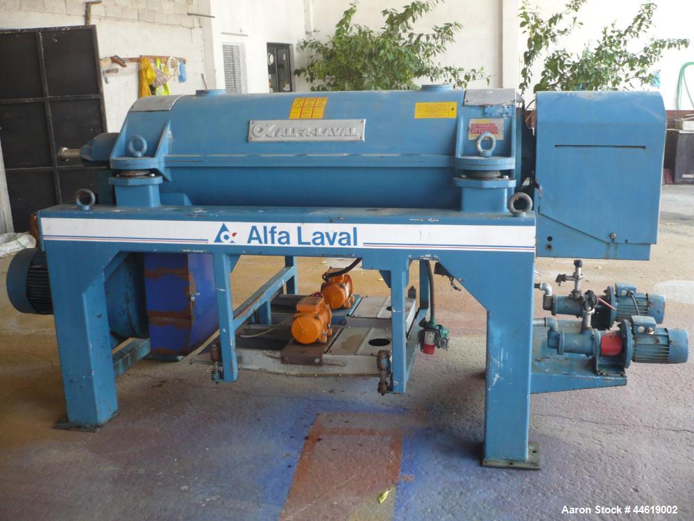 Used-Alfa Laval UVNX-418B-11G-T Decanter Centrifuge, 316 stainless steel (product contact areas).  Max bowl speed 4000 rpm, ...