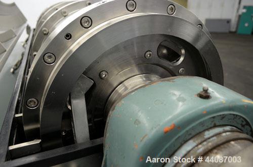 Used Alfa Laval UVNX-418 (2 or 3 phase) Solid Bowl Decanter Centrifuge. 316 Stainless steel (product contact areas). single lead conveyor, single row of lined cake discharge ports,  cake discharge ca...