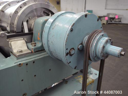 Used Alfa Laval UVNX-418 (2 or 3 phase) Solid Bowl Decanter Centrifuge. 316 Stainless steel (product contact areas). single lead conveyor, single row of lined cake discharge ports,  cake discharge ca...