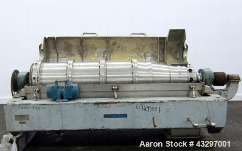 Used Stainless Steel Alfa Laval Solid Bowl Decanter Centrifuge, UVNX-418B-31 
