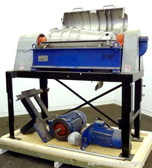 Used Alfa Laval UVNX314 B-11/8820-4000-35 Solid Bowl Decanter Centrifuge. 316 Stainless steel product contact areas. Maximum bowl speed 3250 rpm, 70mm single lead conveyor, single row cake discharge ...