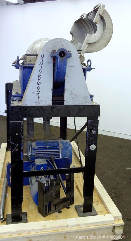 Used Alfa Laval UVNX314 B-11/8820-4000-35 Solid Bowl Decanter Centrifuge. 316 Stainless steel product contact areas. Maximum bowl speed 3250 rpm, 70mm single lead conveyor, single row cake discharge ...