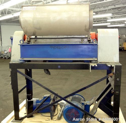 Used Alfa Laval UVNX314 B-11/8820-4000-35 Solid Bowl Decanter Centrifuge. 316 Stainless steel product contact areas. Maximum bowl speed 3250 rpm, 70mm single lead conveyor, single row cake discharge ...