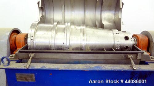 Used Alfa Laval UVNX314 B-11/8820-4000-35 Solid Bowl Decanter Centrifuge. 316 Stainless steel product contact areas. Maximum bowl speed 3250 rpm, 70mm single lead conveyor, single row cake discharge ...