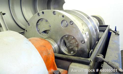 Used Alfa Laval UVNX314 B-11/8820-4000-35 Solid Bowl Decanter Centrifuge. 316 Stainless steel product contact areas. Maximum bowl speed 3250 rpm, 70mm single lead conveyor, single row cake discharge ...