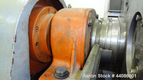 Used Alfa Laval UVNX314 B-11/8820-4000-35 Solid Bowl Decanter Centrifuge. 316 Stainless steel product contact areas. Maximum bowl speed 3250 rpm, 70mm single lead conveyor, single row cake discharge ...