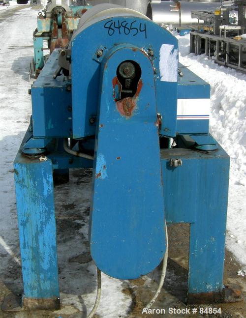 USED: Alfa Laval UVNX-418B-31G (2/3 phase) solid bowl decanter centrifuge. 316 stainless steel construction on product contact areas, max speed 4000 rpm, 3" single lead conveyor with welded hardfacin...