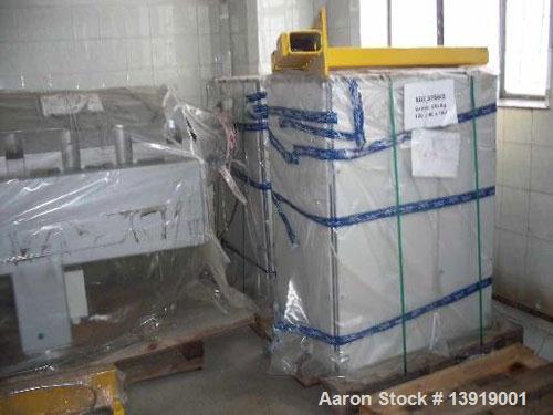 Unused-Alfa Laval STNX-438 Solid Bowl Decanter Centrifuge, 3 phase separation, stainless steel construction (product contact areas), maximum speed 3650 rpm, 10 degree beach, base/legs, casing, 10 kNm...