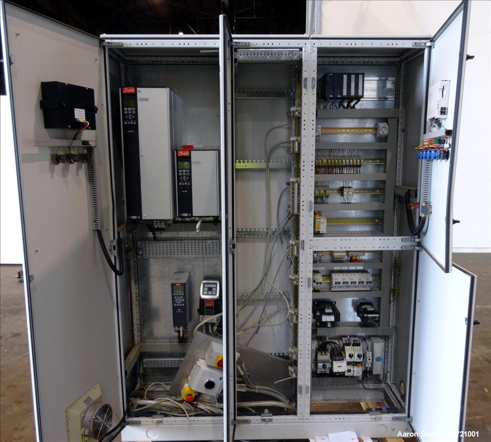 Used Andritz D3LL-C30CHP Solid Bowl Decanter Centrifuge, 316 Stainless Steel (product contact areas). Maximum bowl speed 4000 rpm, 10 degrees beach contour, 6" Single lead conveyor with single row li...