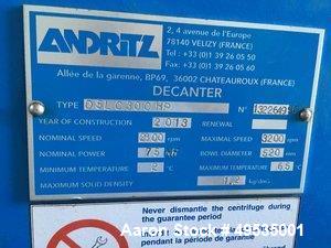 Used Andritz D5LC30CHP Food Grade Solid Bowl Decanter Centrifuge.