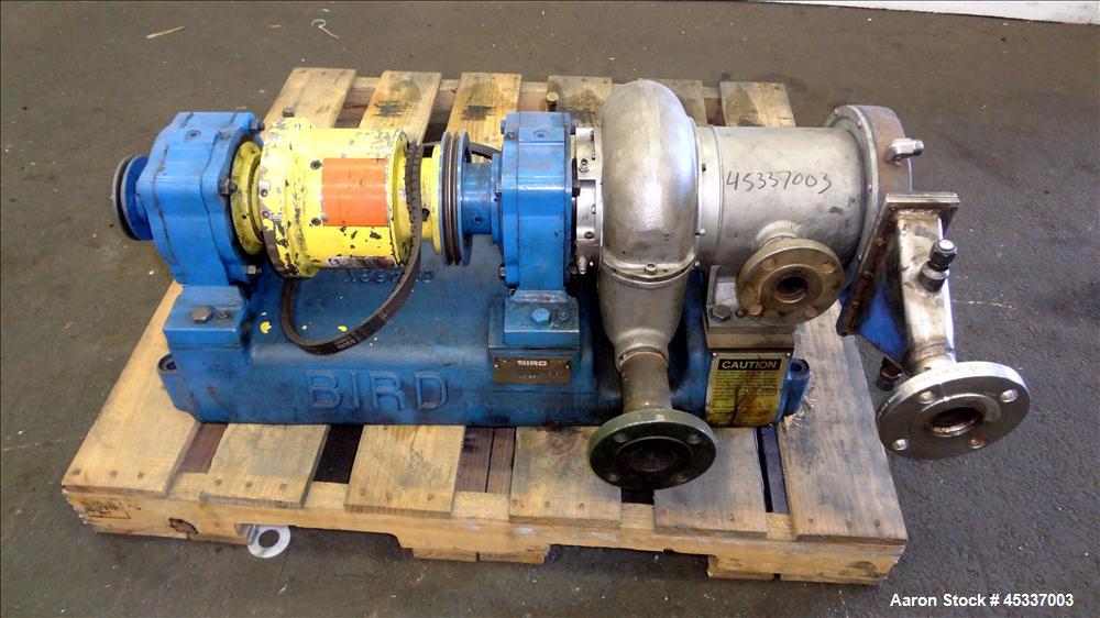 Used Bird Solid Bowl Decanter Centrifuge,  Model 0100