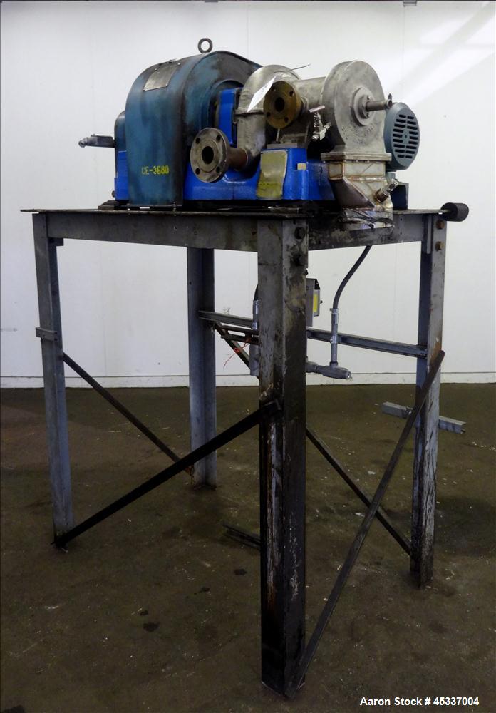 Used Bird Solid Bowl Decanter Centrifuge, 0100