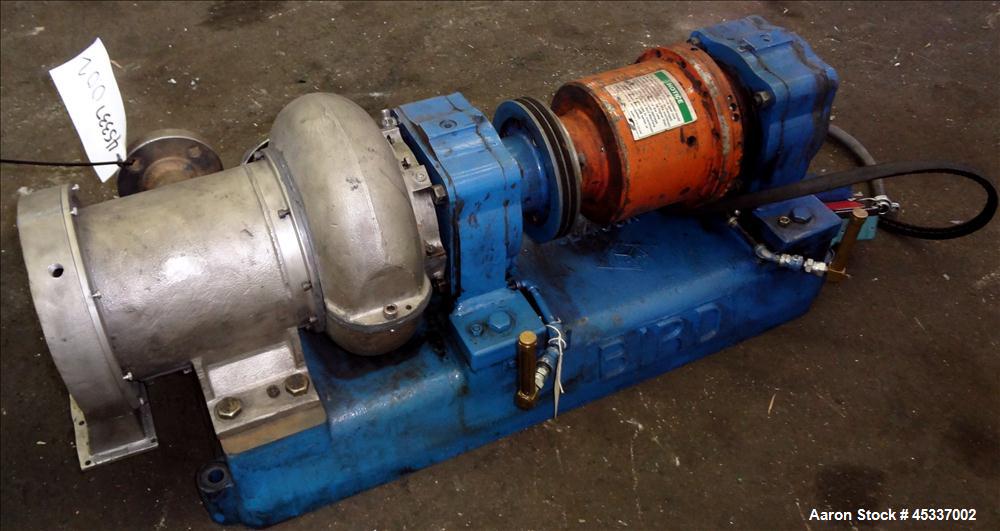 Used Bird Solid Bowl Decanter Centrifuge, 0100