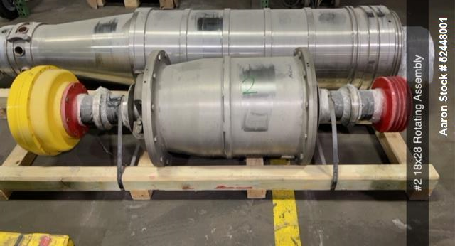 Used Bird 18" x 28" Decanter Centrifuge. Stainless steel construction.  With base and rotating assembly.