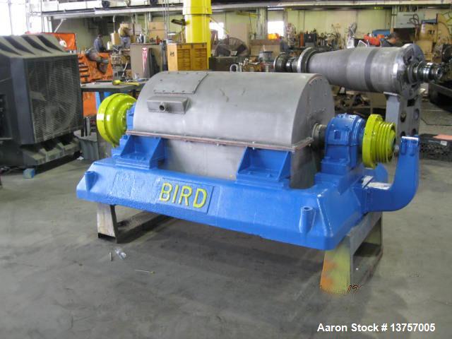 Used- Rebuilt, Bird 24" x 38" Solid Bowl Decanter Centrifuge.