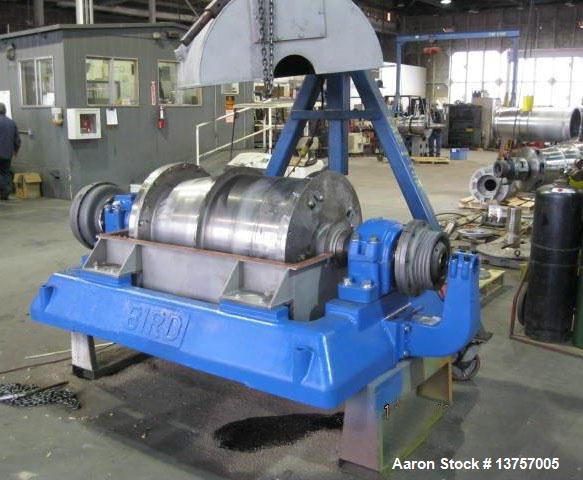 Used- Rebuilt, Bird 24" x 38" Solid Bowl Decanter Centrifuge.