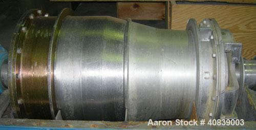 Used Bird 24" x 38" Solid Bowl Decanter Centrifuge. 316 Stainless steel construction (product contact areas). Maximum bowl speed 1800 rpm, 3" single lead conveyor with weld hardfacing wear protection...