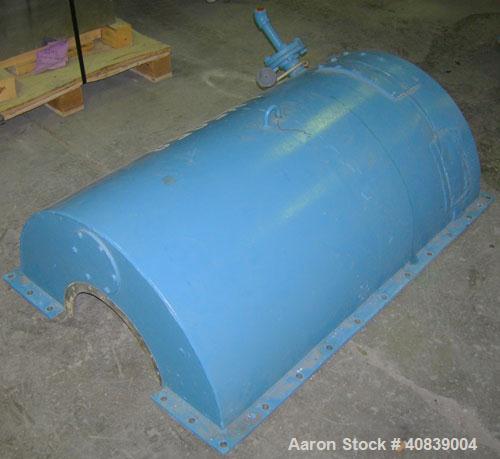 Used Bird 24" x 38" Solid Bowl Decanter Centrifuge. 316 stainless steel construction (product contact areas). Max bowl speed 1800 rpm, 3" single lead conveyor with weld hardfacing wear protection, en...