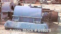 USED: Bird 24 x 38 solid bowl decanter centrifuge, 316L stainlesssteel. Max bowl speed 1400 rpm, cylinder/15/long 3 degree contour,end cake discharge, right hand design. 5" single lead hardsurfacedco...